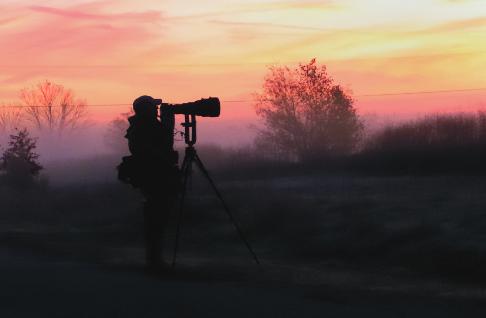 LA Yarbrough photographing at dawn